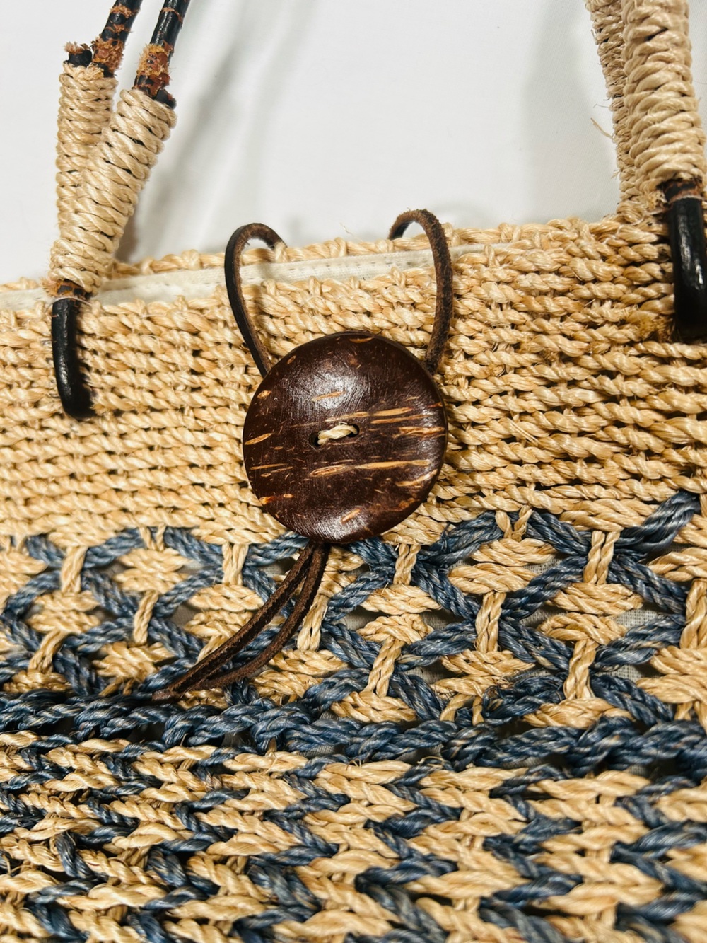 Vintage Y2K Woven Abaca Straw Purse - Picture 10 of 14